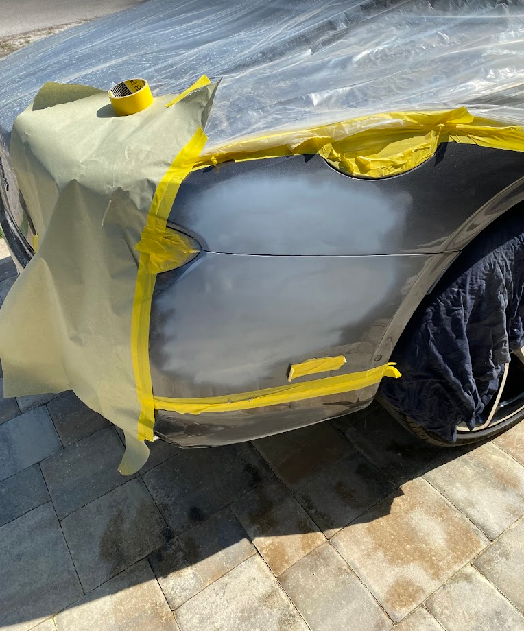 Professional paint preparation and application process